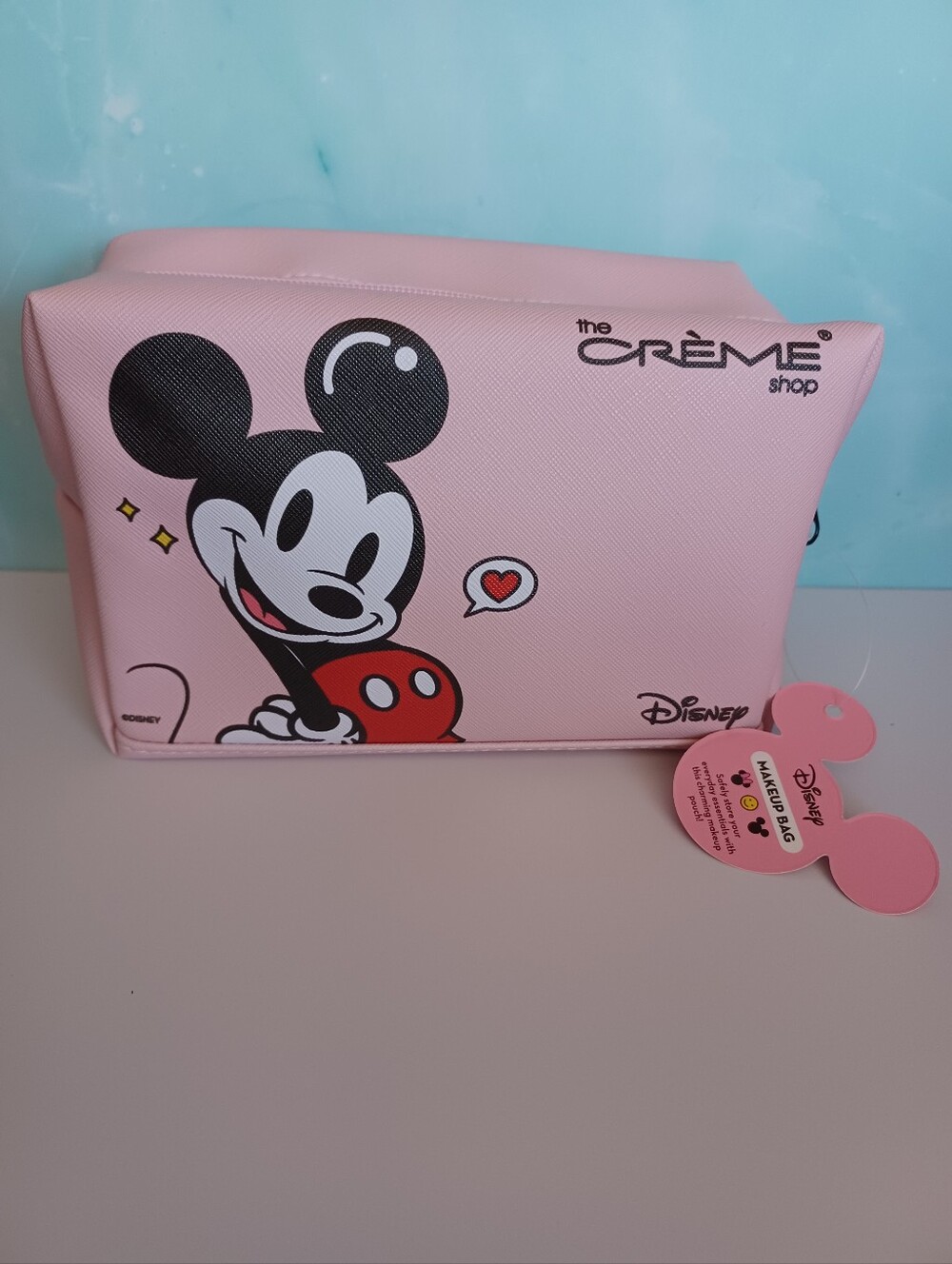Creme Shop Disney Pink Minnie and Mickey Mouse Makeup Bag NEW - Picture 2 of 6